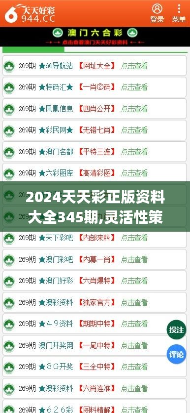 2024年天天彩资料免费大全|精选资料解释大全